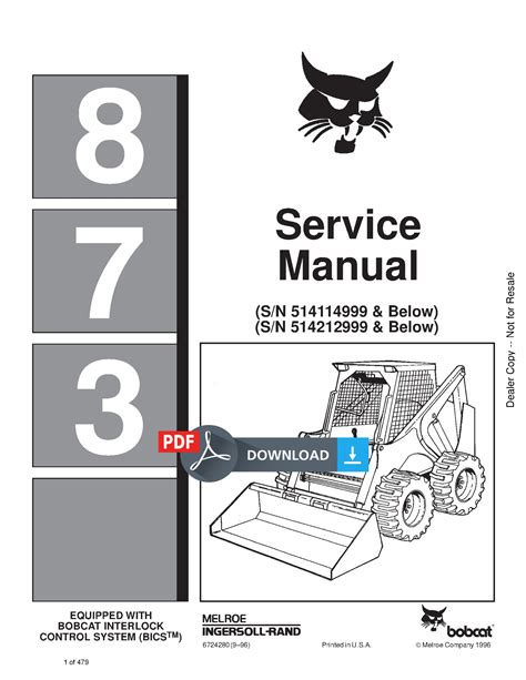 2002 bobcat 873 skid steer|bobcat 873 manual.